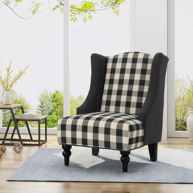 Fauteuil club haut dossier en tissu TODDman