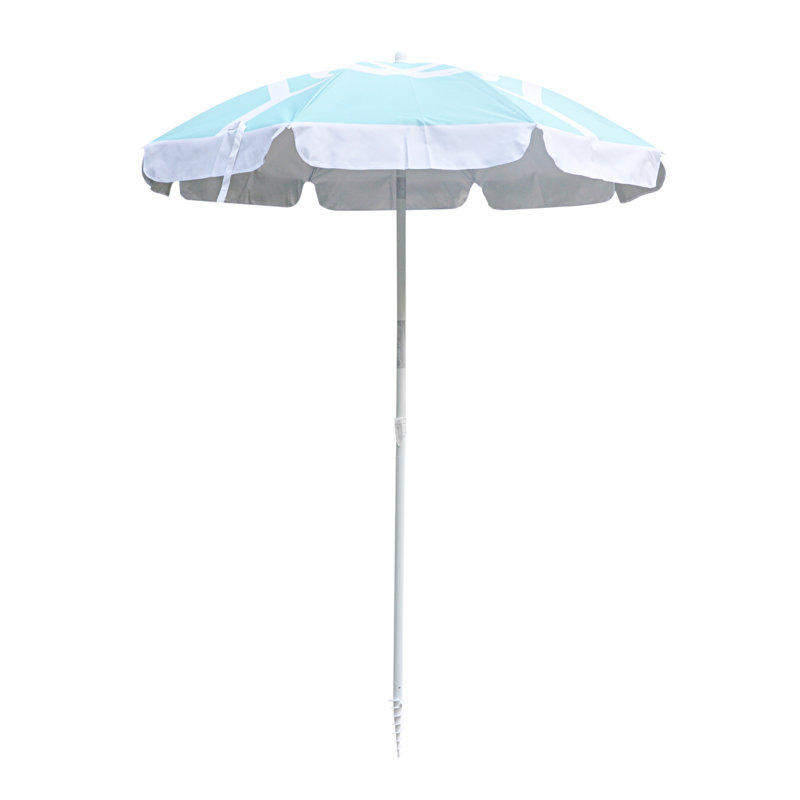 Youngsville Oceana Geometric 7.5 ft Beach Umbrella, Aqua