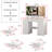 43.3" Makeup Vanity Desk with Tri-Fold LED Lighted Mirror, 9 Drawers and Hidden Storage for Bedroom-2073016596