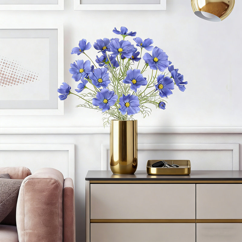 Fleurs artificielles marguerites artificielles 4PCS Fleurs artificielles 23,6 po, Bleu