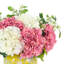 Mélange d'hortensias et de bourgeons dans un vase décoratif