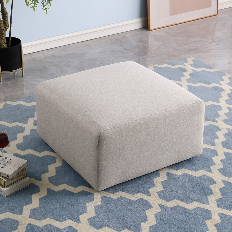 Repose-pieds en chenille - Repose-pieds et meubles d'appoint polyvalents beiges | Idée de cadeau