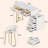Upholstered Vanity Desk with Chair-993132817