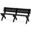 Banc d'extérieur 6 pieds Cambridge - fait de bois recyclé à 100% aux États-Unis | Durable, résistant aux intempéries, siège pour parcs, patios, jardins, écoles - noir