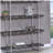 Rustic Grey Herringbone Bookcase with Full-Length Shelf
