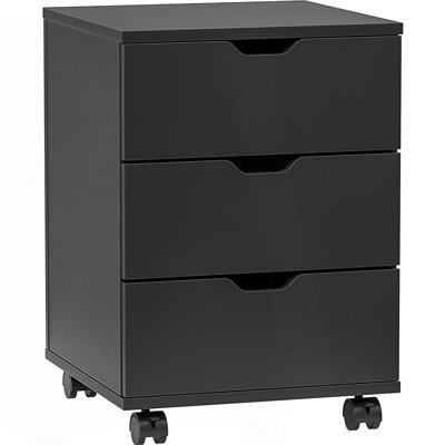 3-Drawer Vertical Filing Cabinet With Casters (Non-Assembled), Accent Cabinet