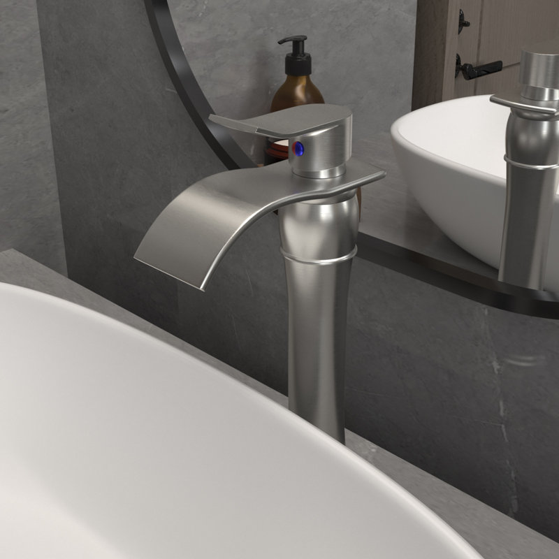 Waterfall Single Hole Single-Handle Vessel Bathroom Faucet