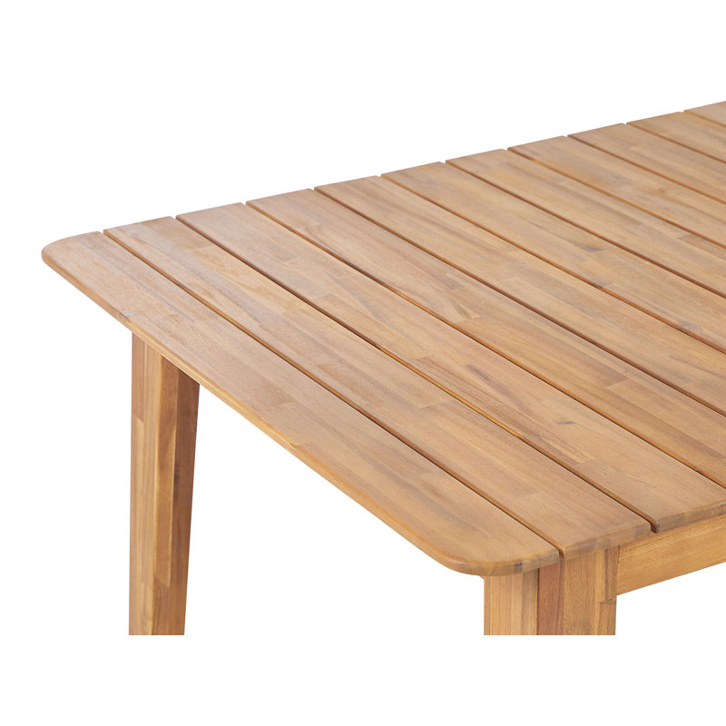 Amick Rectangular Acacia Outdoor Dining Table , 180cm cm W 90cm cm D