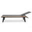 Chaise longue Waterloo avec table d'appoint en bois, structure en aluminium et sièges en filet pour une détente en plein air