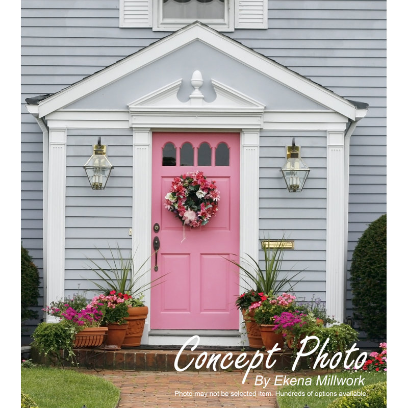 Segment Arch Smooth Architectural Grade PVC Combination Pediment, 27-3/8" H  x 82" W  x  2-3/4" D