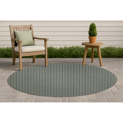 Chevron Stripe Non-Slip Outdoor Rug