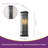 2-Light Matte Black Iron & Glass IP44 Outdoor Wall Sconce