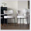 Ensemble de 4 chaises de salle à manger blanches de style Mid-Century moderne, confortables et élégantes-400991601