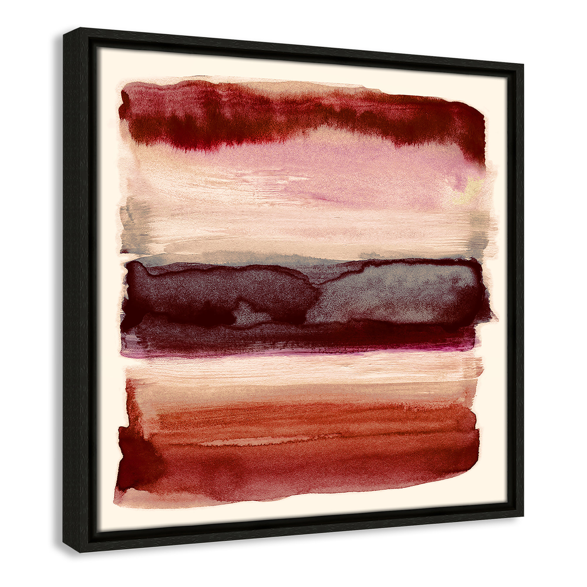 Burgundy Sky II Print by Nan, 17.5" H x 17.5" W, Espresso