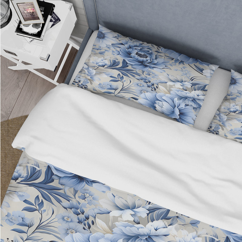 Literie en V Coastal Tranquility, Housse de couette simple + 1 taie décorative stan
