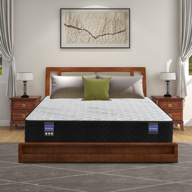 Choudhary 12" Firm Hybrid Mattress with Cooling Gel & Encased Coils, Made in USA, California King