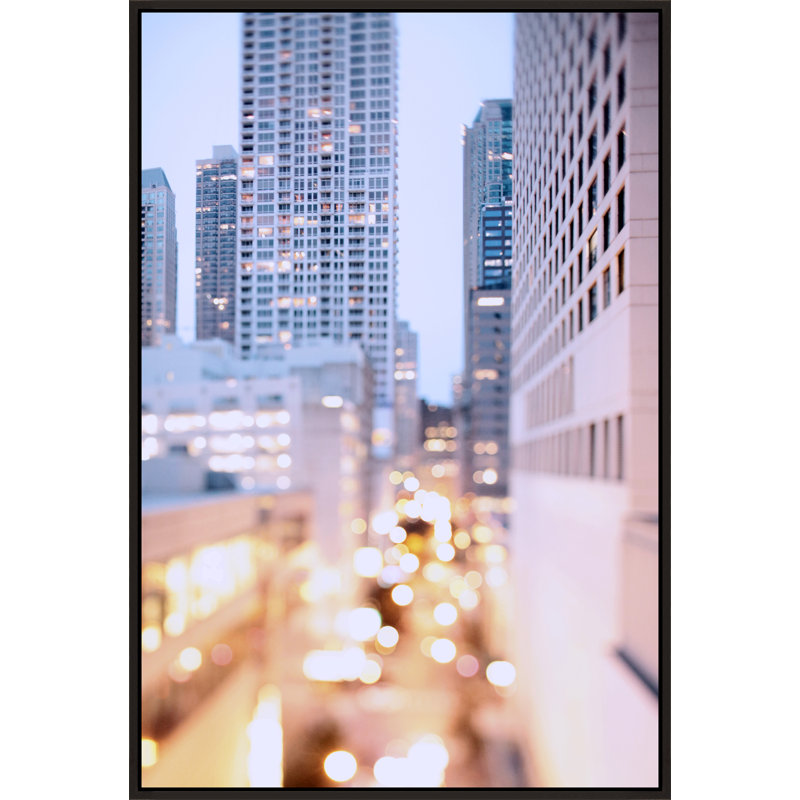 «Pastel Nights», art mural encadré, H 46,75 po x l 31,75 po, Noir