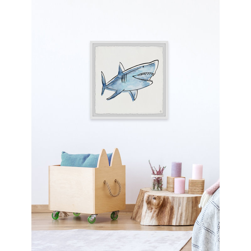 Chesney 'Big Shark' Framed Print, 32" H x 32" W x 1.5" D