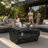 Terrafab Composite Faux Wood Fire Pit Table - Black