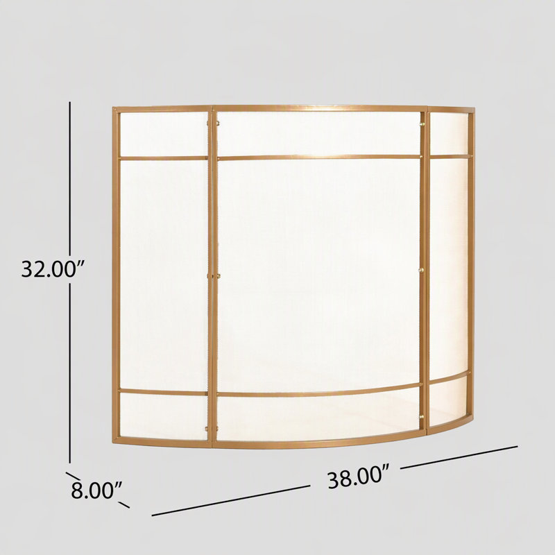 Pare-étincelles en fer 1 panneau 38 po x 32 po, Golden