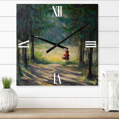Petit chaperon rouge dans les bois - Horloge murale traditionnelle