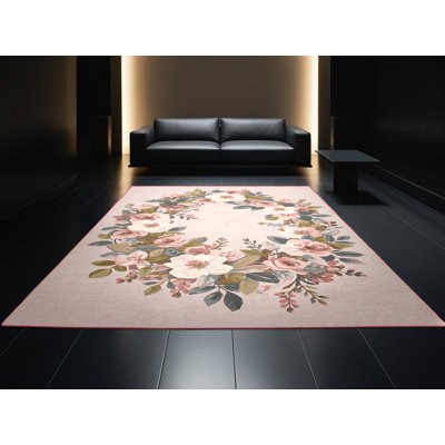 Tapis rose moderne et contemporain Bucktown
