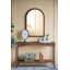 Console 47 x 14 x 30 po en bois brun rustique avec pieds en spirale tournés et tablette inférieure