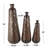 Cassano Metal Tall Teardrop Shaped Decorative Dark Brown Vase with Hammered Texture Set