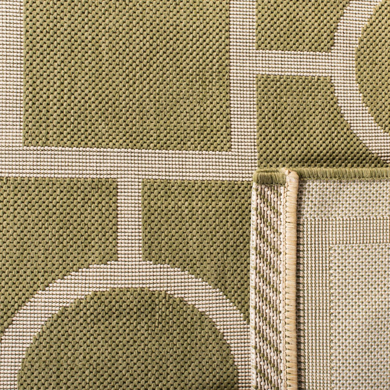 Tapis vert / beige Arneshia, Tapis de couloir 2 pi 3 po x 6 pi 7 po