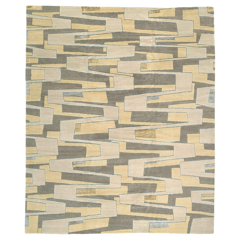 Designers Reserve Abstract Area Rug in Cream/Gray, 3' x 5'