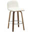 Tabouret de bar pivotant en noyer rembourré-1936945775