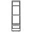 Tablette de rangement Olie, faux bois gris béton, structure en métal noir, 41 pouces-118032607