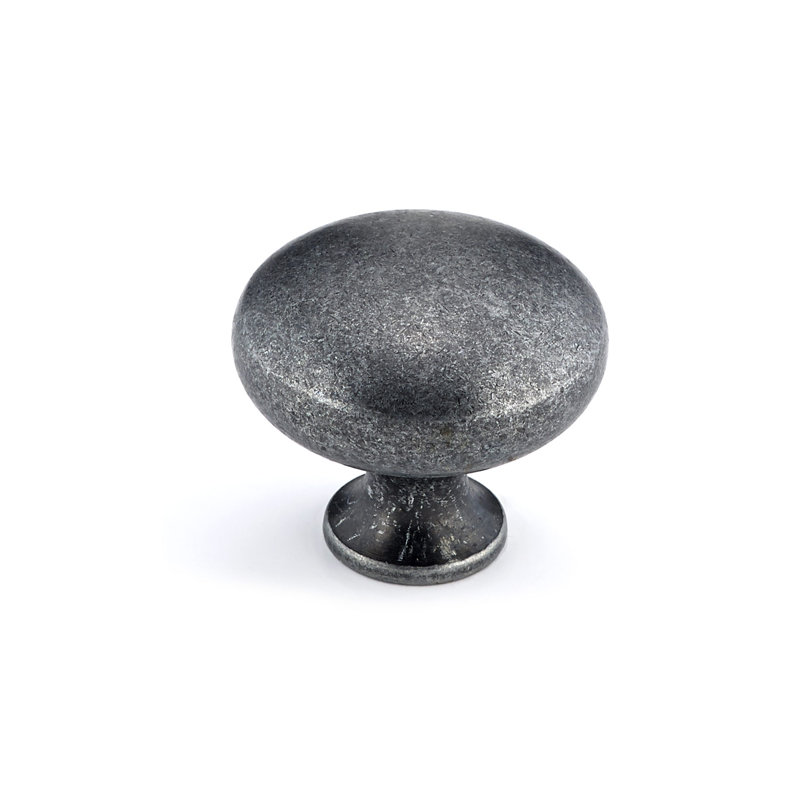 Expression 1 5/16" Diameter Mushroom Knob, Wrought Iron