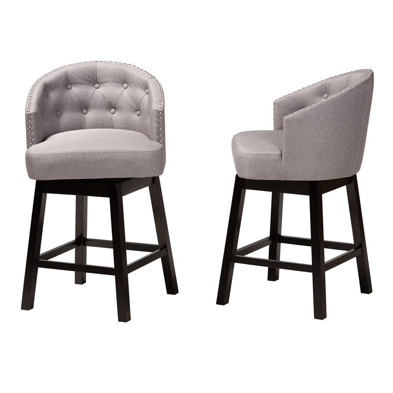 Tabouret de comptoir 27 po Yehiel, Gris