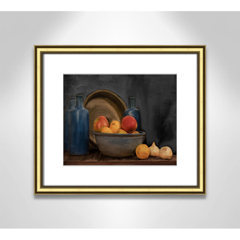 Chantilly Fruit and Jars - reproduction de cadre photo, L 16,25 po x H 14,25 po x P 0,88 po, Doré