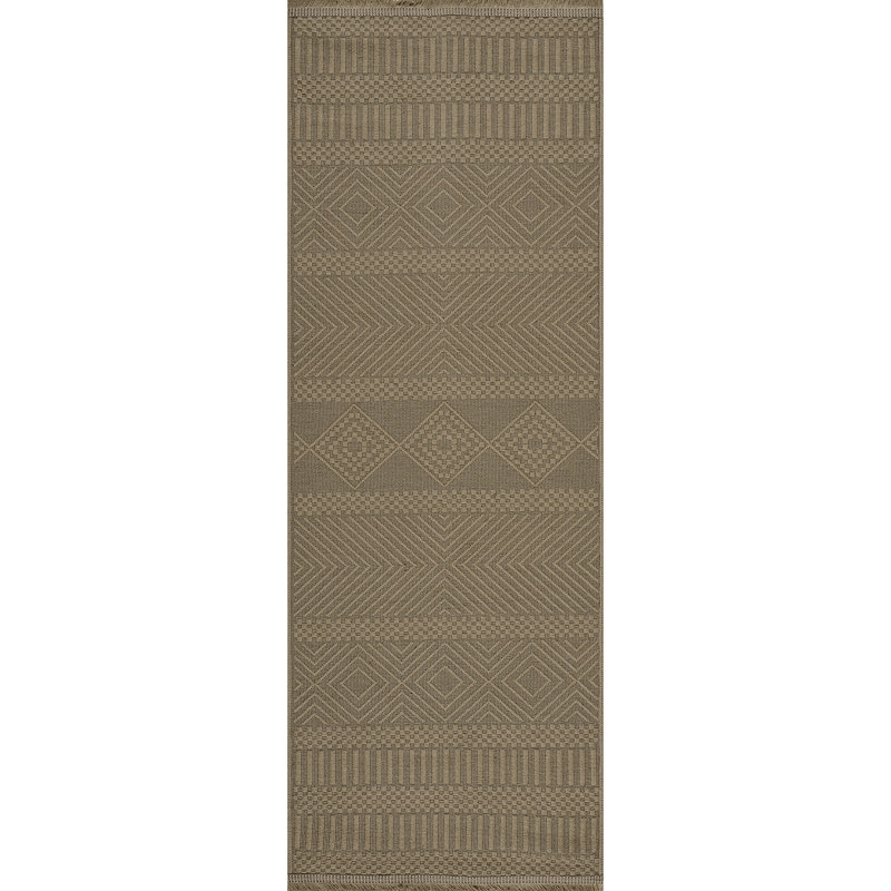 Machine Washable, Non Slip Jute Boho Area Rug Tan/Beige, Runner 79 x 220cm
