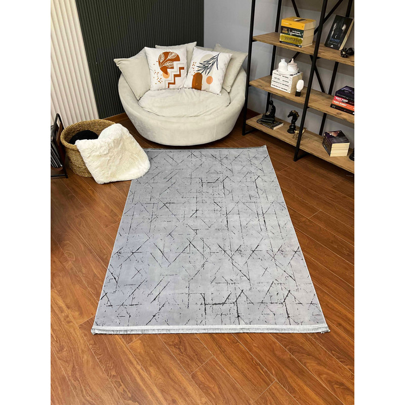 Amiliya Solid Colour Bamboo Slat / Seagrass Area Rug, Rectangle 120 x 180cm