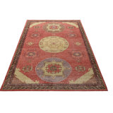 Distressed Homage Hand Knotted Wool Geometric Area Rug