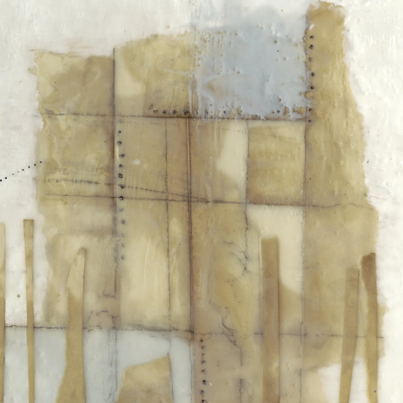 Paper Stitches II by Jennifer Goldberger - Wrapped Canvas Painting, 30cm H x 30cm W