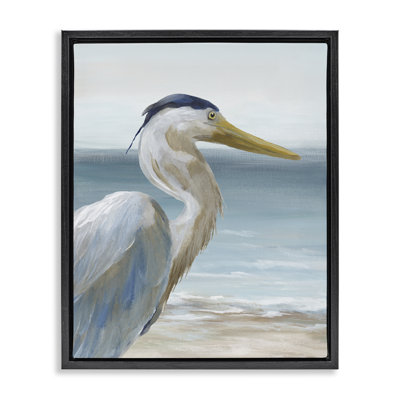 Right Gazing Heron Floating Frame, design by Nan