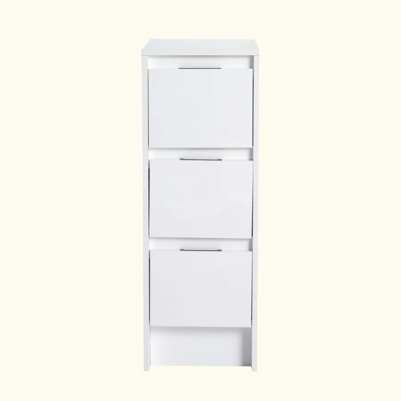 Armoire de rangement autoportante pour la salle de bain, 3 tiroirs à fermeture douce, organisateur de rangement sur pied pour une utilisation dans plusieurs pièces