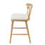 Tabouret de comptoir rembourré beige en bois de style Windsor-1355048955-1355048953