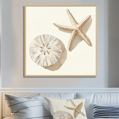 Starfish Wall Art, Sand Dollar Canvas, Sand Dollar And Starfish Set