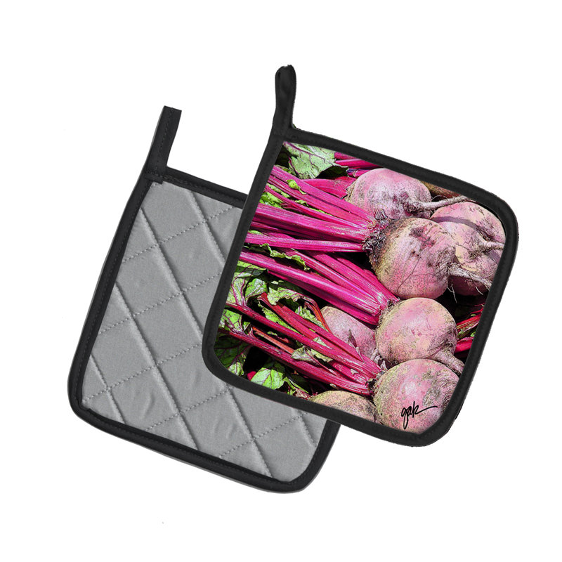 Caroline's Treasures Polyester Potholder Set, Beets