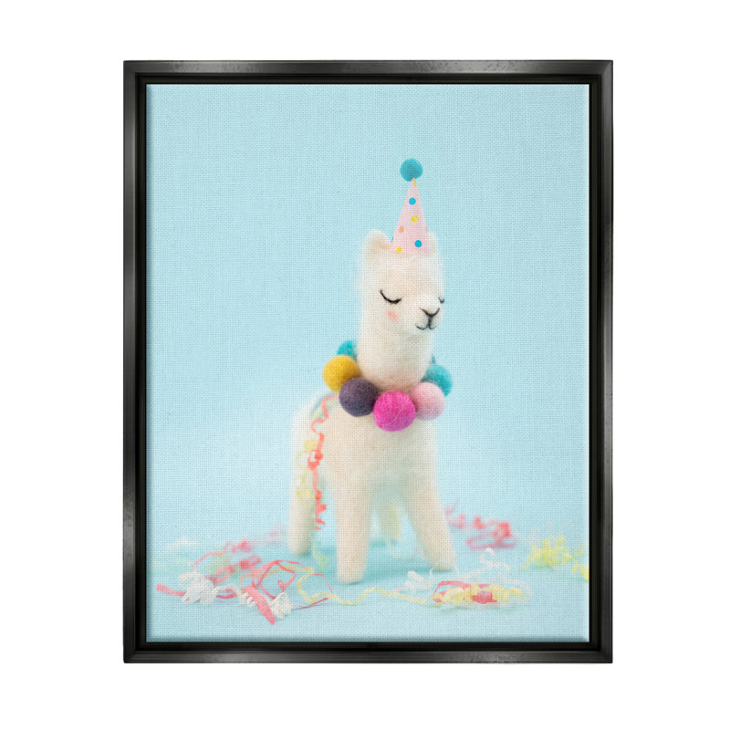 «Pastel Llama Party Hat Celebration» par Lemon & Sugar - photographie, H 21 po x l 17 po x P 1,7 po