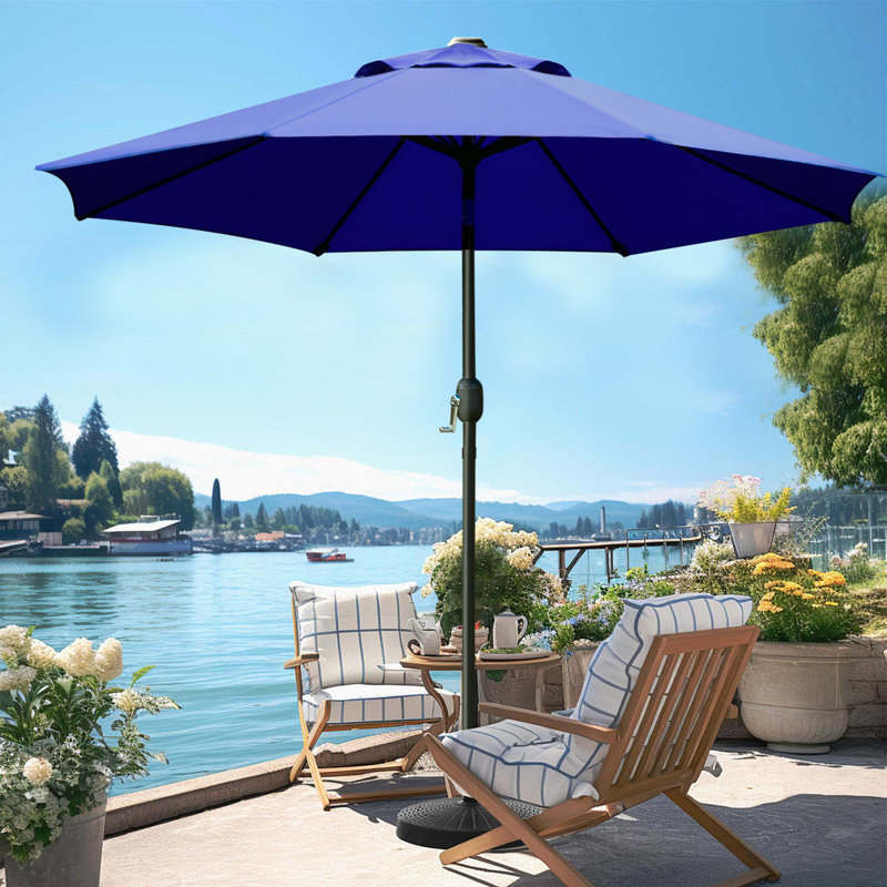 Parasol de marché inclinable 108 pi Jaenis, Marine