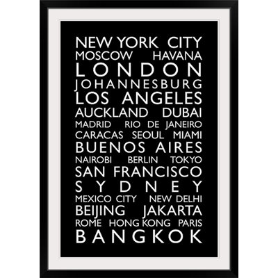 «World Cities Bus Roll» par Bellen, art textuel