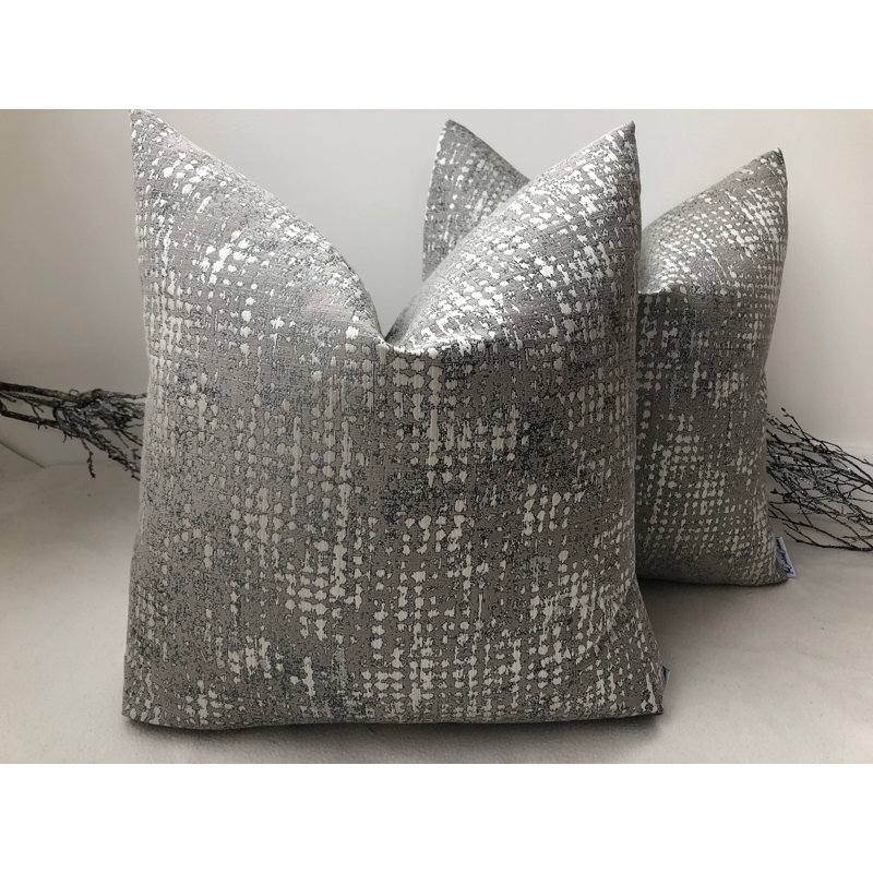 Abstract Square Cushion Cover, Charcoal