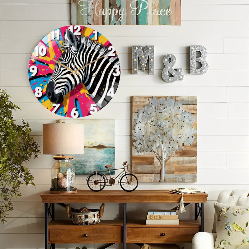 Horloge murale Zebra