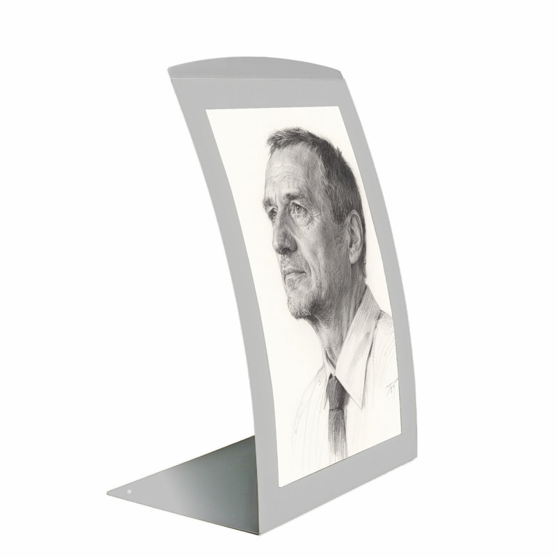 Livie 8.5 x 11 Sign Holder Portrait Vertical Picture Frame for Tabletop, with Magnetic Lens, Curved
